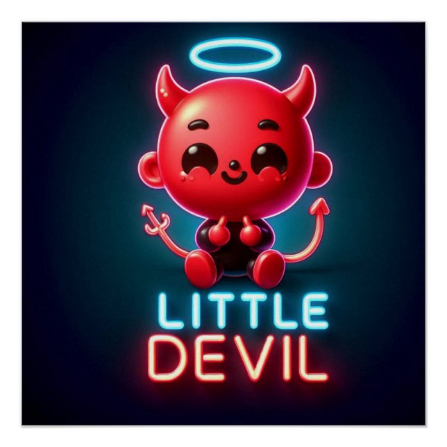 Little Red Devil Halloween Poster (Vorderseite)