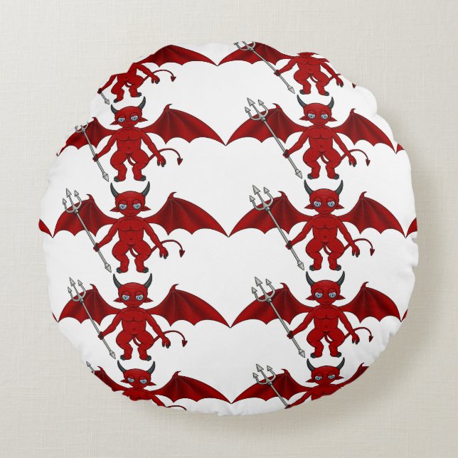 Little Red Devil Thunder_Cove Rundes Kissen (Vorderseite)