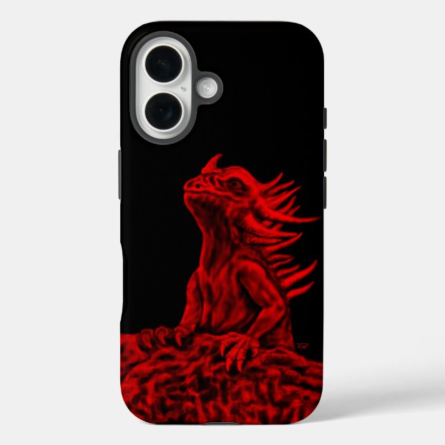 Little Red Dragon iPhone 16 Hülle (Rückseite)