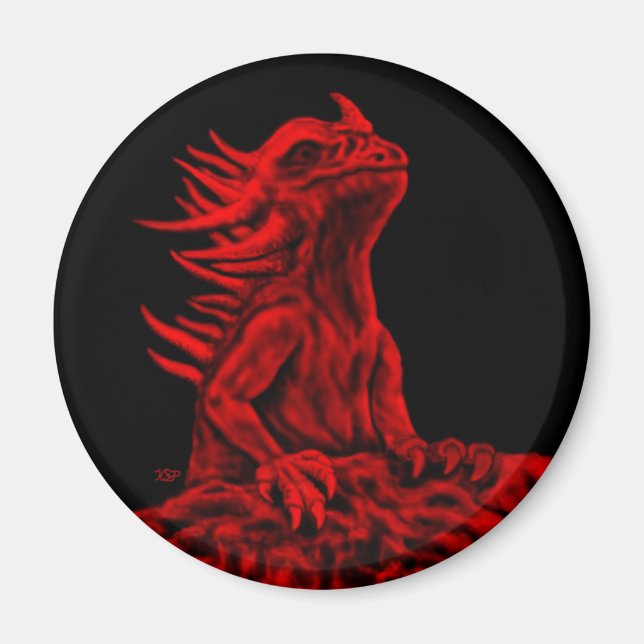 Little Red Dragon Magnet (Vorne)