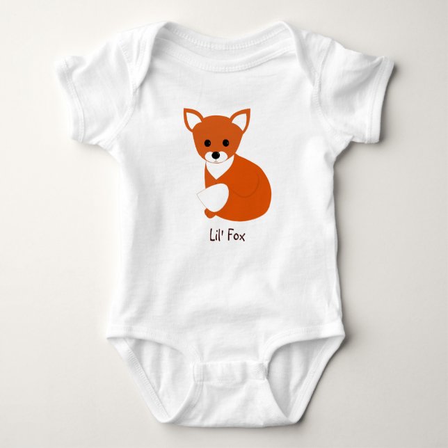 Little Red Fox Baby Strampler (Vorderseite)