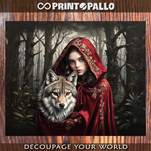 Little Red Riding Hood - 3 Decoupage Geschenkpapier Set (Von Creator hochgeladen)