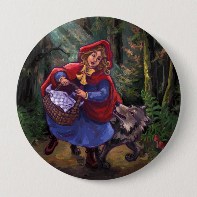 Little Red Riding Hood Button (Vorderseite)