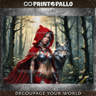 Little Red Riding Hood can take care of the wolf - Geschenkpapier Set
