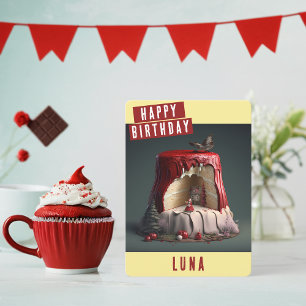 Little Red Riding Hood Geburtstagskarte Feiertagskarte