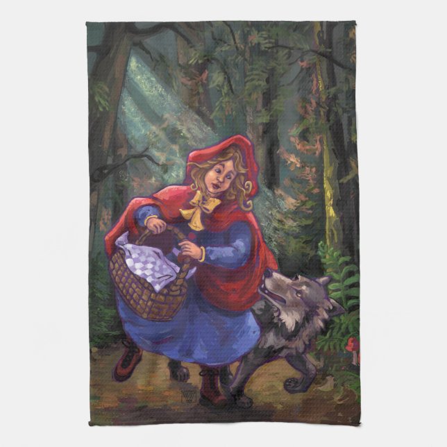 Little Red Riding Hood Geschirrtuch (Vertikal)