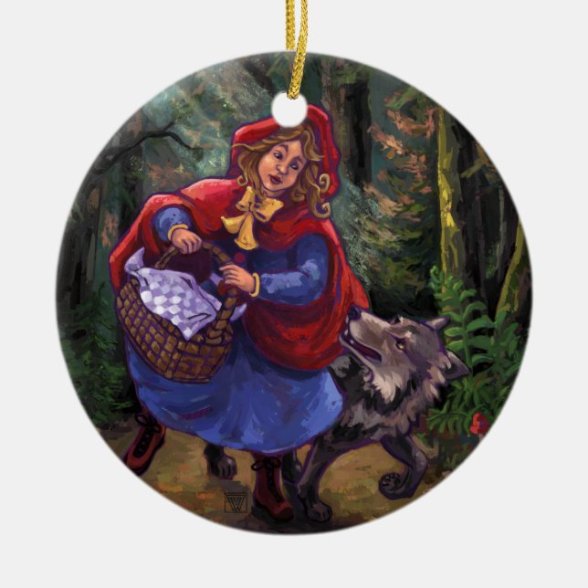 Little Red Riding Hood Keramikornament (Vorne)