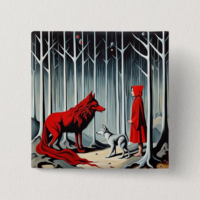 Little Red Riding Hood meets the Wolf Button (Vorderseite)