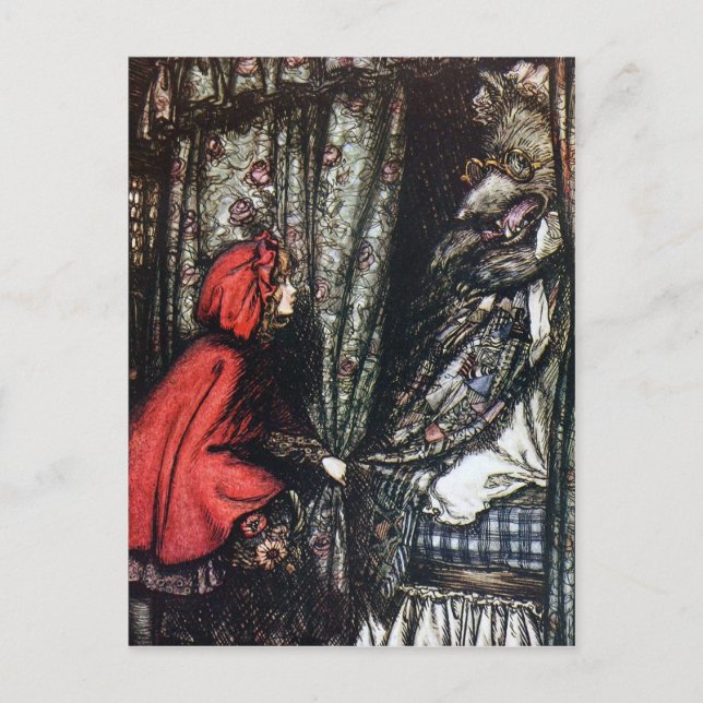 Little Red Riding Hood Postcard Postkarte (Vorderseite)