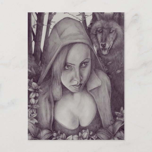 Little Red Riding Hood Postkarte (Vorderseite)