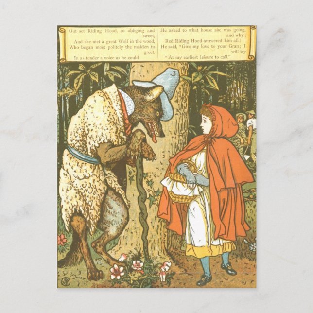Little Red Riding Hood Postkarte (Vorderseite)