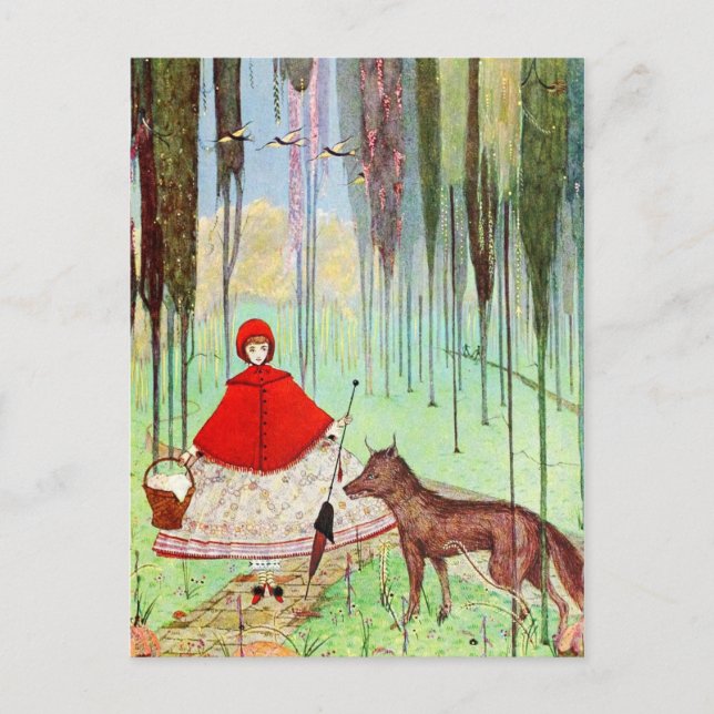 Little Red Riding Hood Postkarte (Vorderseite)