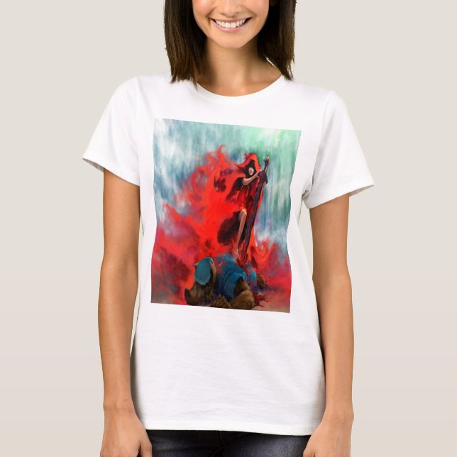 Little Red Riding Hood - Red Slays the wolf T-Shirt (Vorderseite)
