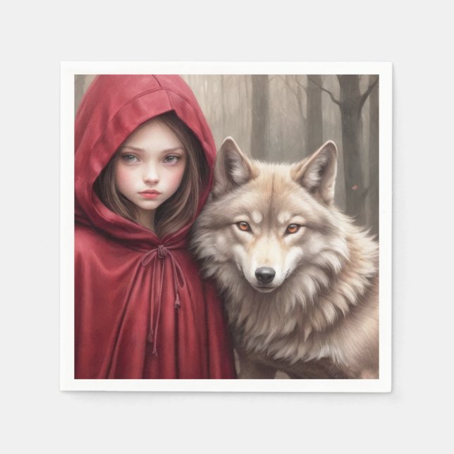 Little Red Riding Hood Serviette (Vorderseite)