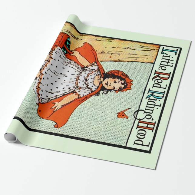 Little Red Riding Hood Vintage Cute Geschenkpapier (Ungerollt)