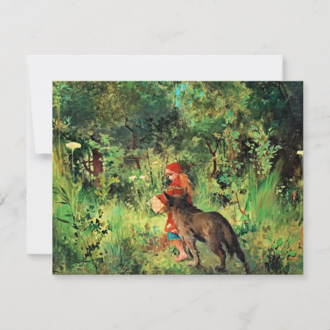Little Red Riding Hood von Carl Larsson Karte (Vorderseite)