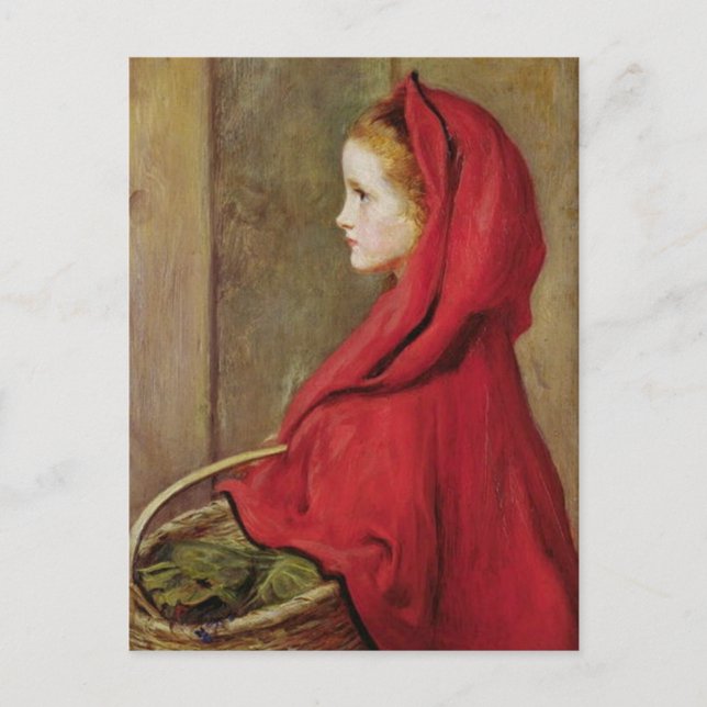 Little Red Riding Hood von John Everett Millais Postkarte (Vorderseite)