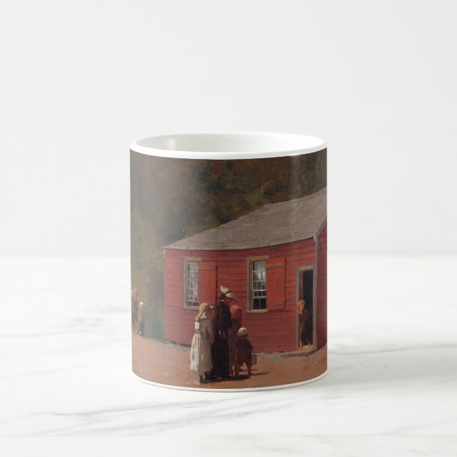 Little Red School Cabbin von Winslow Homer Kaffeetasse (Mittel)