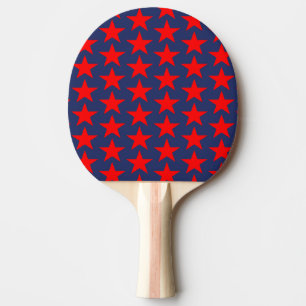 Little Red Stars Muster Ping Pong Paddel Tischtennis Schläger