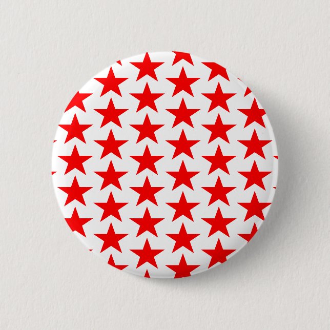 Little Red Stars Pattern Button (Vorderseite)