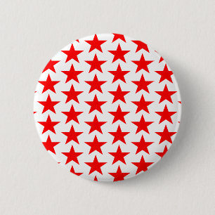 Little Red Stars Pattern Button