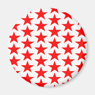 Little Red Stars Pattern Magnet