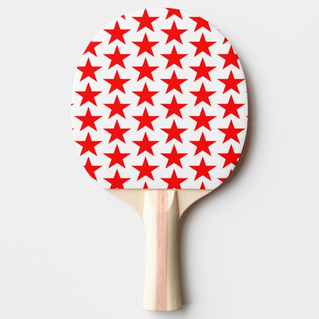 Little Red Stars Pattern Tischtennis Schläger (Vorderseite)