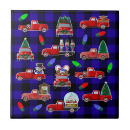 Little Red Truck Weihnachten Fliese