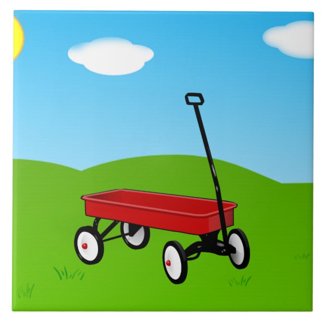 Little Red Wagon  Fliese (Vorderseite)
