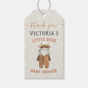 Little Reindeer Christmas Winter Baby Shower Geschenkanhänger