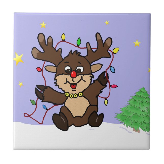 Little Reindeer Fliese (Vorderseite)
