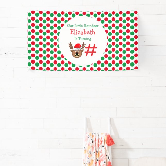 Little Reindeer Kindergeburtstag Banner (InSitu)