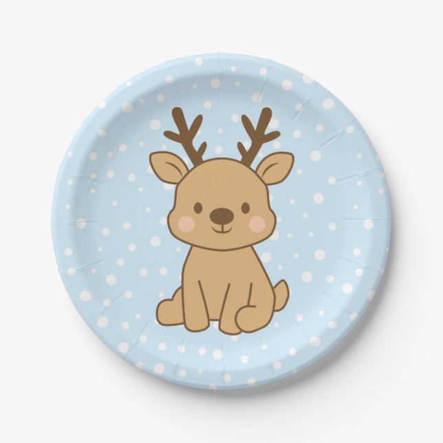 Little Reindeer Pappteller (Vorderseite)