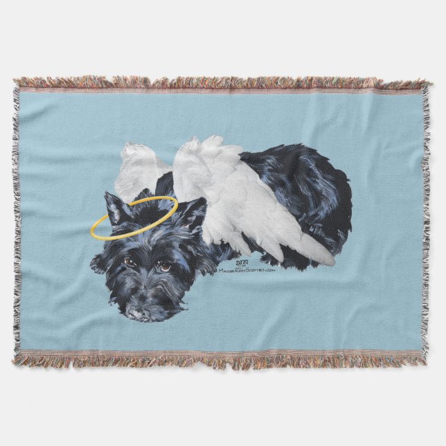 Little Resting Scottie Angel Decke (Vorderseite)