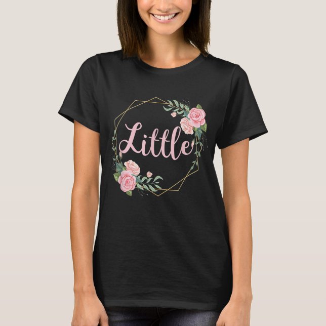 Little Reveal Studentinnenverbindung Schwester Big T-Shirt (Vorderseite)