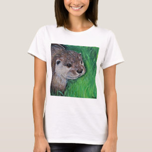 Little River Otter Painting T-Shirt