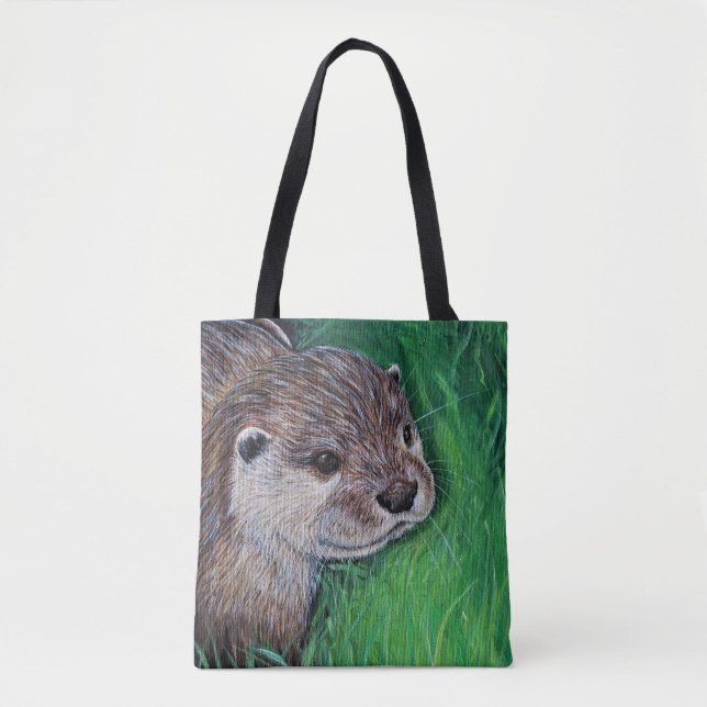 Little River Otter Painting Tasche (Vorderseite)