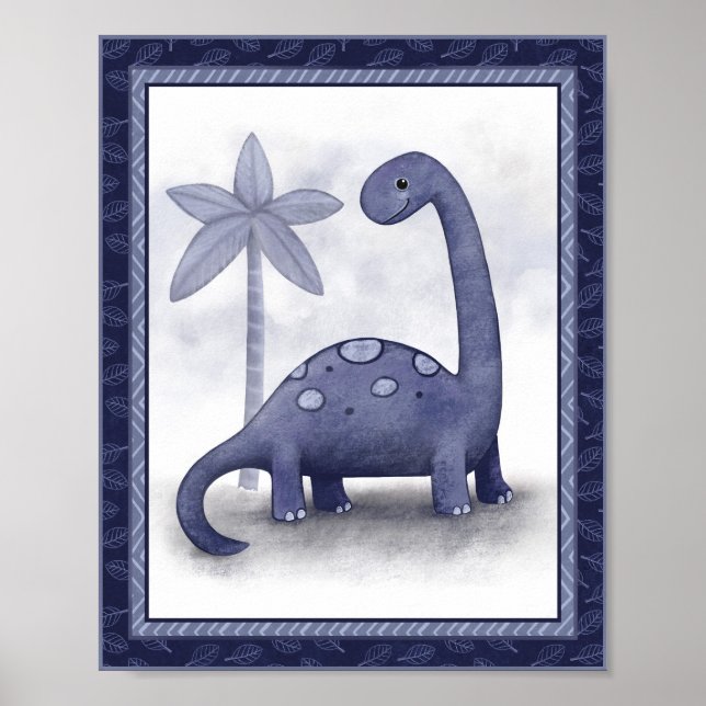 Little Roar Dinosaur - Brachiosaurus Kinderzimmer  Poster (Vorne)