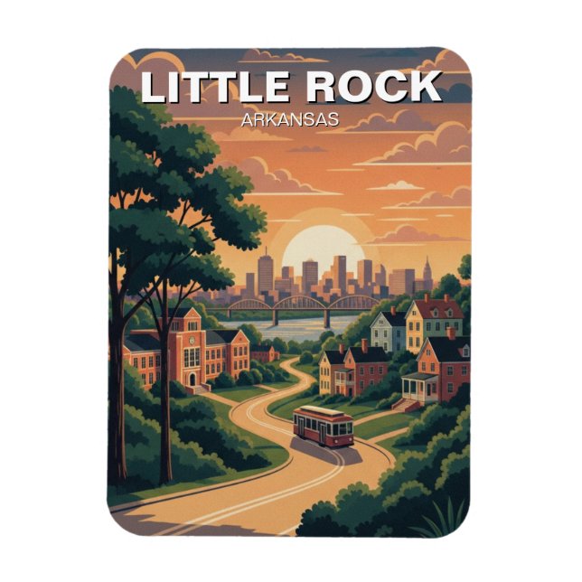 Little Rock Arkansas Magnet (Vertikal)