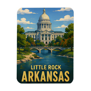 Little Rock Arkansas Reise-Geschenk Magnet