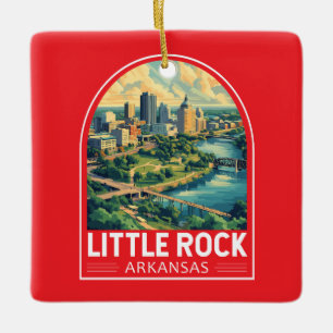 Little Rock Arkansas Reise Kunst Emblem Keramikornament