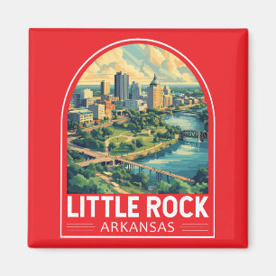 Little Rock Arkansas Reise Kunst Emblem Magnet