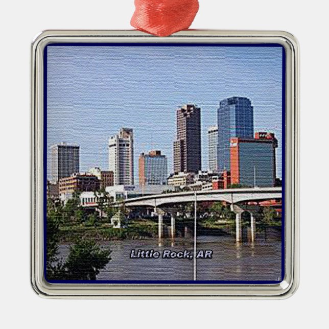 Little Rock, Arkansas Silbernes Ornament (Vorne)