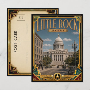 Little Rock Arkansas Vintage Art Deco Golden Age Postkarte
