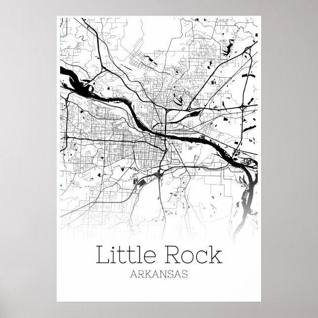 Little Rock Map - Arkansas - City Map Poster (Vorne)