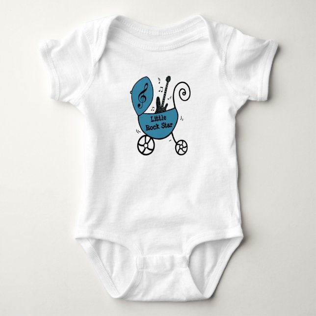 "Little Rock Star" Baby Bodysuit Baby Strampler (Vorderseite)