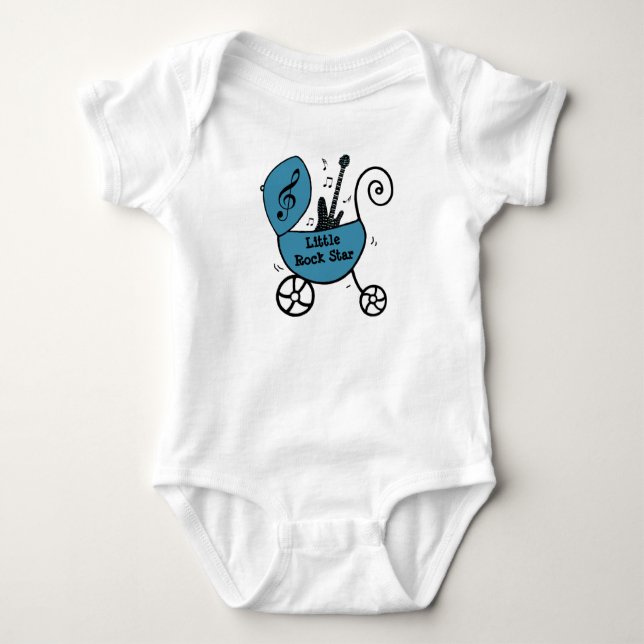"Little Rock Star" Baby Bodysuit Strampler (Vorderseite)