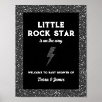 Little Rock Star Baby Dusche Willkommen