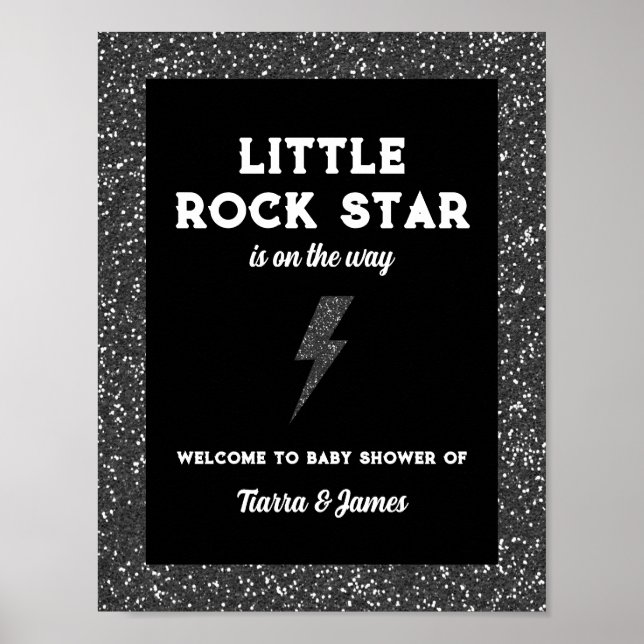 Little Rock Star Baby Dusche Willkommen Poster (Vorne)