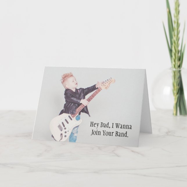 Little Rocker Gitarrist Birthday Card Karte (Vorderseite)